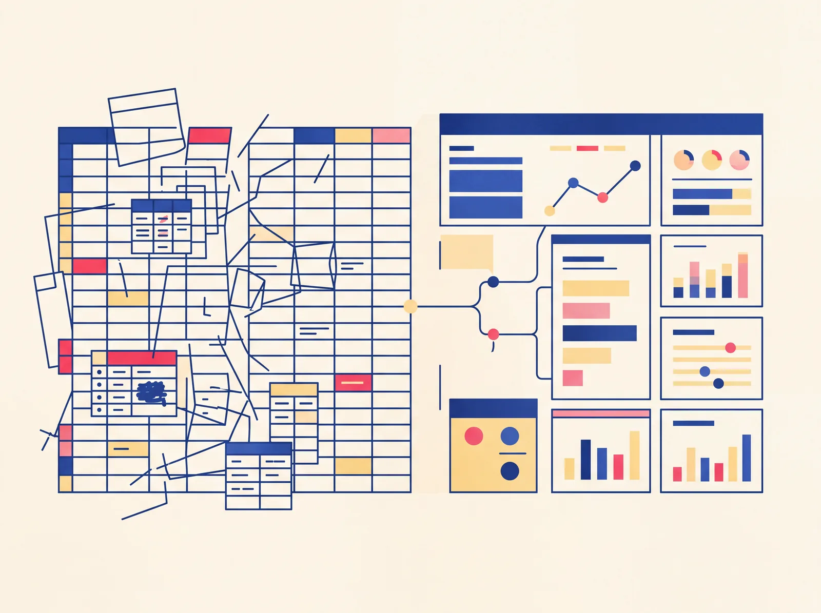 Illustration for when a spreadsheet stops being enough for a business